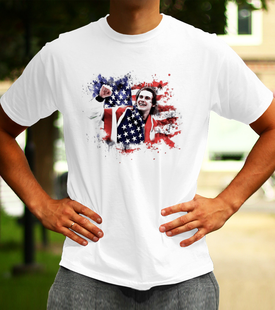 Jack Hughes USA Hockey Overtime Winner Victory Celebration T-Shirt