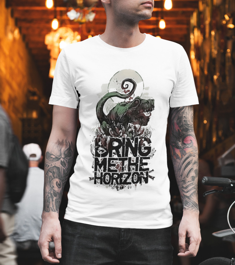 Dinosaur Bring Me The Horizon Spiral Tail T-Shirt
