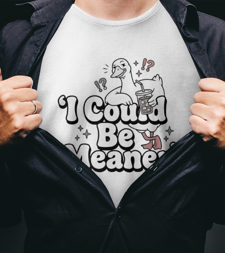 Goose I Could Be Meaner Humorous Quirky T-Shirt