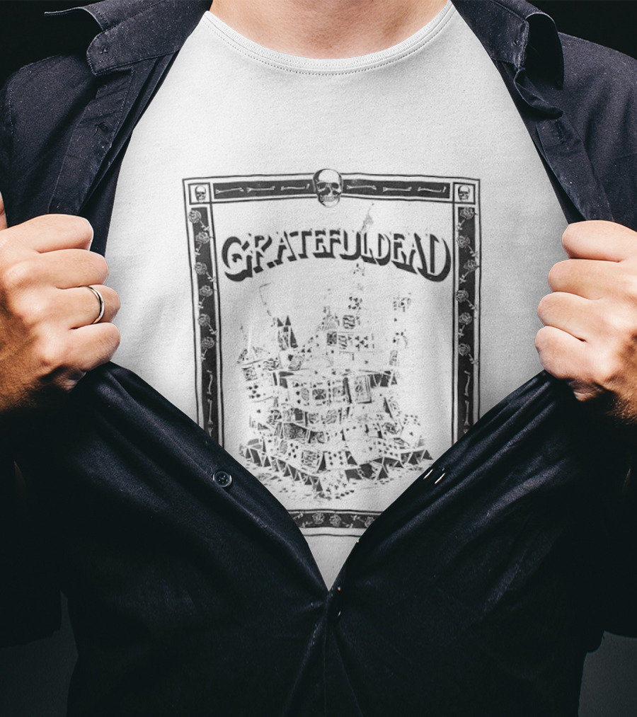 Grateful Dead 1980's Tour House Of Cards Concert T-Shirt
