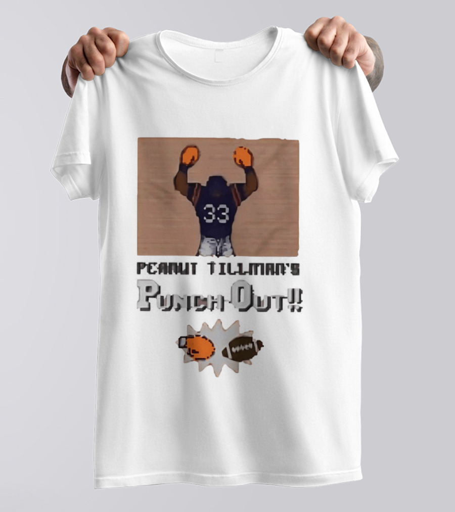 Peanut Tillman Punch Out 33 Chicago Bears Football T-Shirt