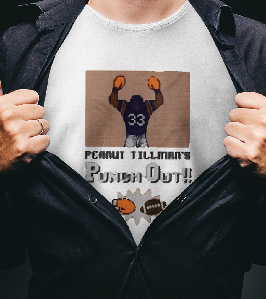 Peanut Tillman Punch Out 33 Chicago Bears Football T-Shirt
