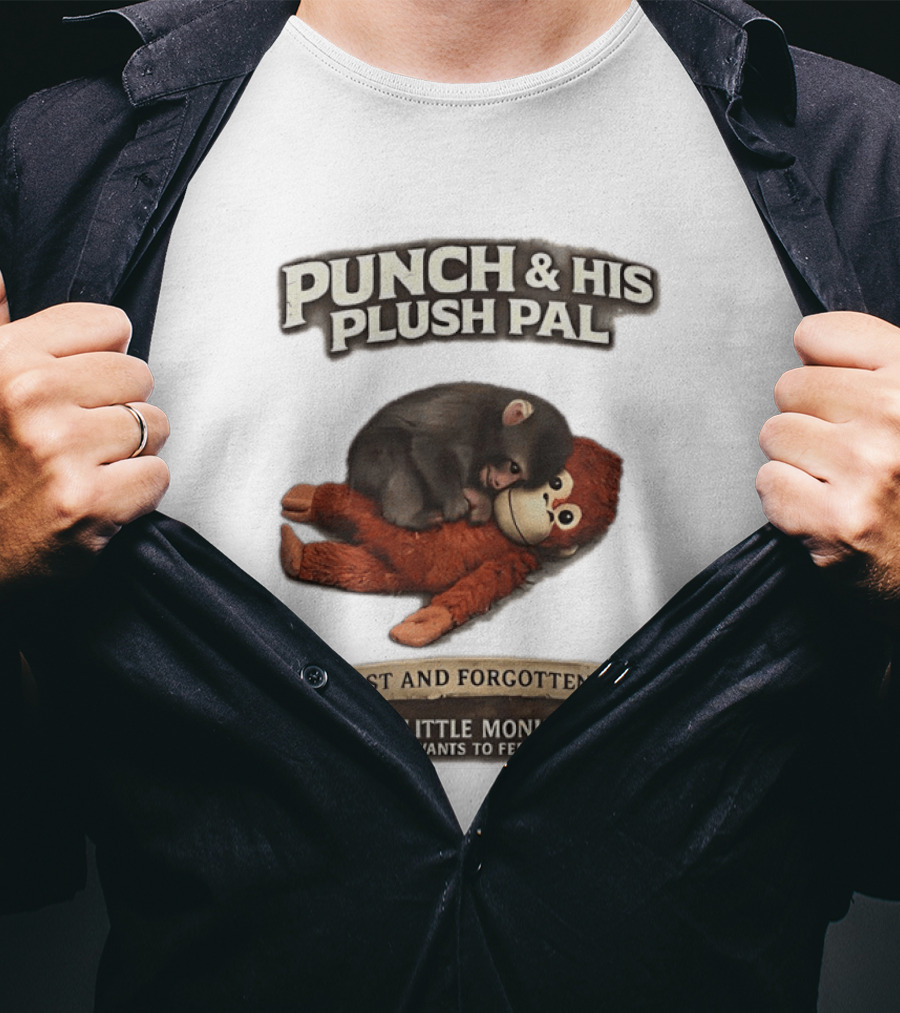 Punch And His Plush Pal Lost And Forgotten The Little Monkey Who Just Wants To Feel Loved T-Shirt