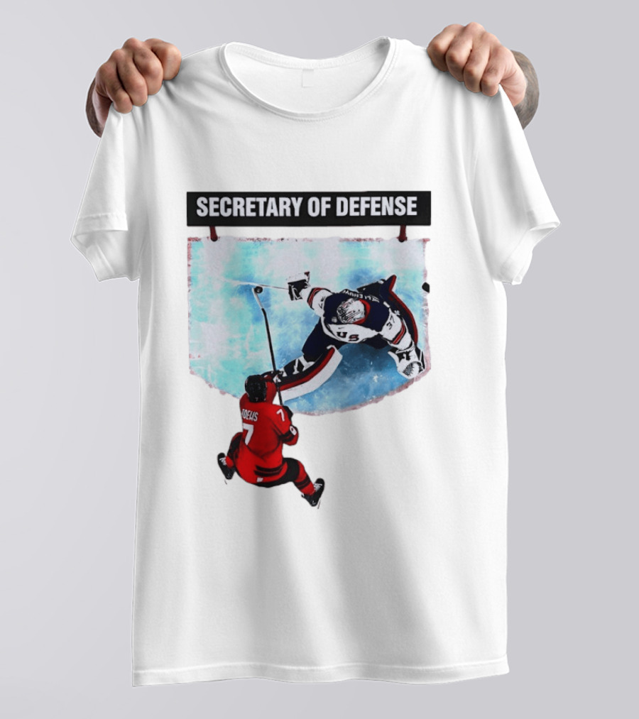 Secretary Of Defense USA Hockey Goalie Epic Save Faceoff T-Shirt