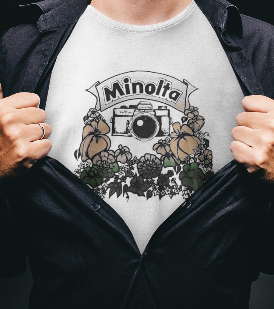 Minolta X700 Vintage Camera Floral Aesthetic T-Shirt