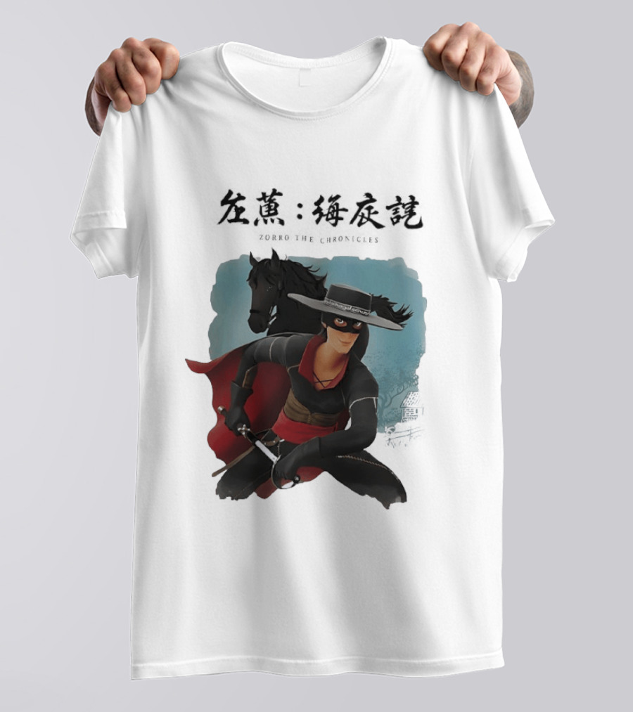 Zorro The Chronicles Heroic Adventure And Black Horse T-Shirt