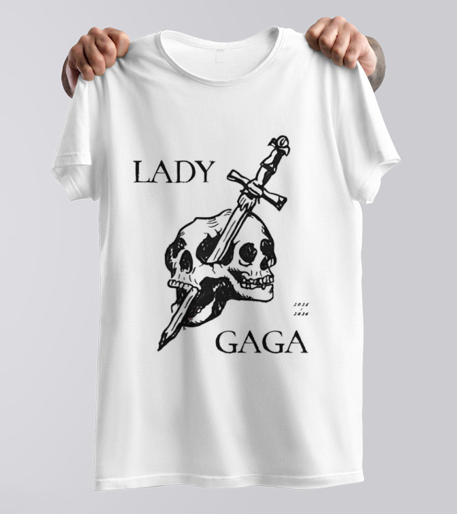 Lady Gaga Skull Sword 2026 T-Shirt