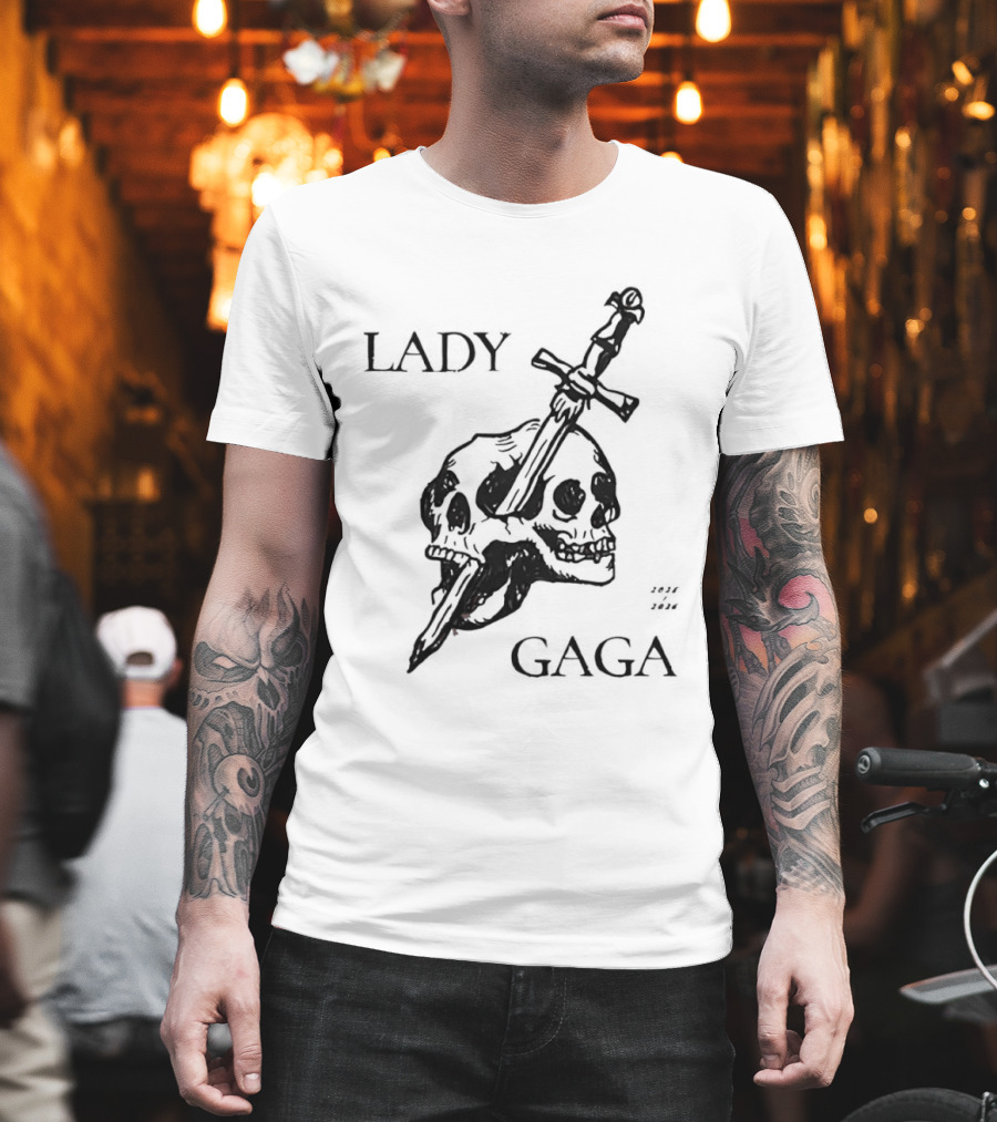 Lady Gaga Skull Sword 2026 T-Shirt