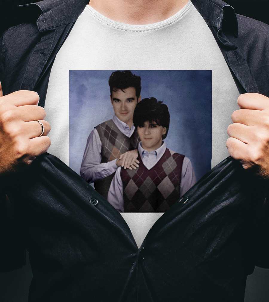 Morrissey Moz Johnny Marr Argyle Sweater Step Brothers T-Shirt