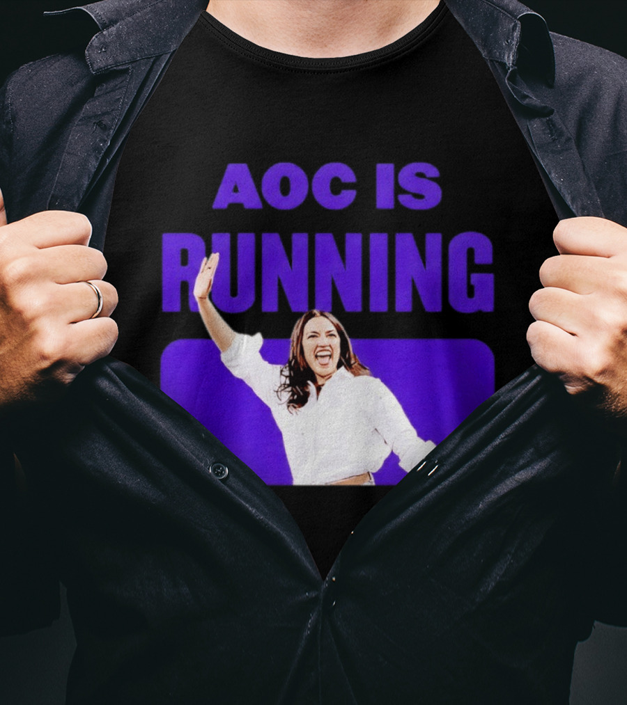AOC Is Running For President 2028 Bold Campaign Enthusiasm T-Shirt