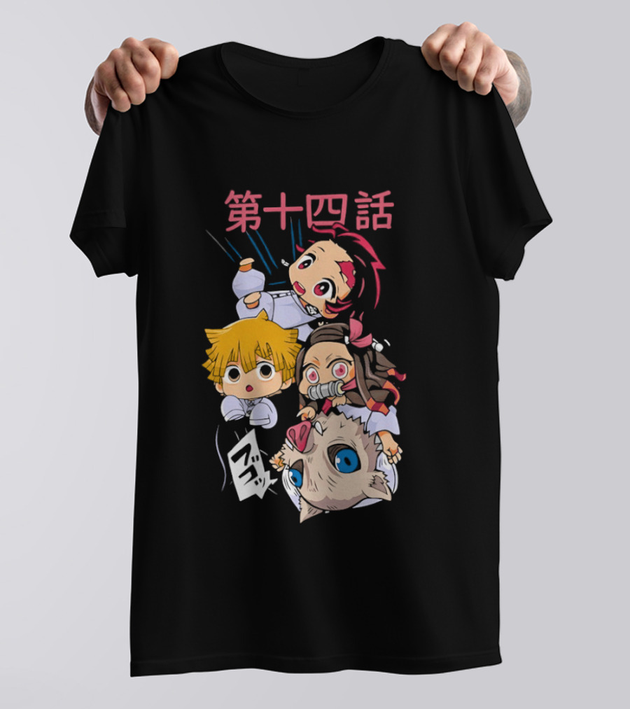 Chibi Anime Characters Playful Expressions T-Shirt
