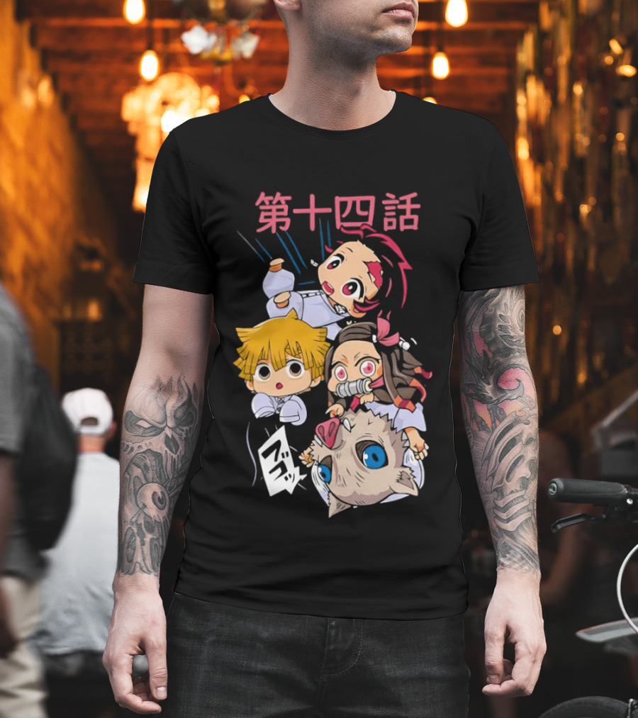 Chibi Anime Characters Playful Expressions T-Shirt