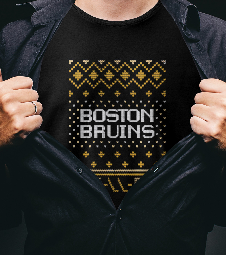 Boston Bruins Christmas BOS BOS X Mas T-Shirt