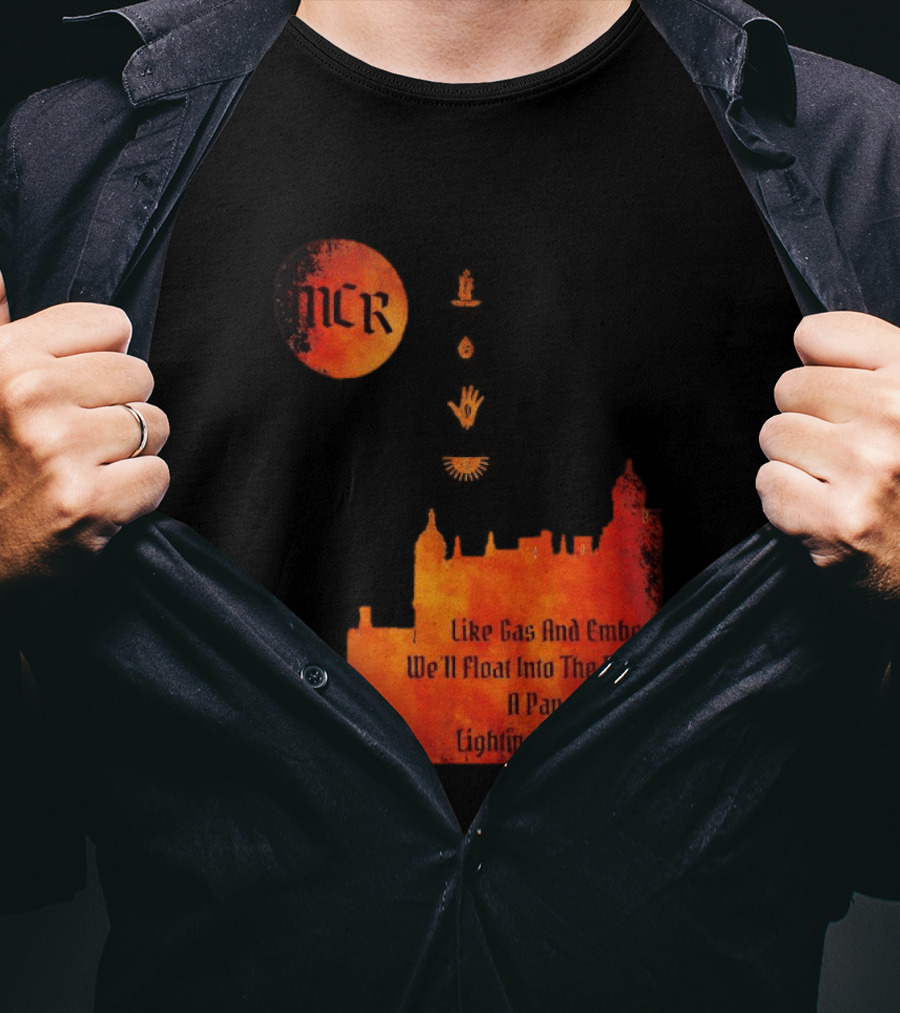 MCR Like Gas And Ember We'll Float Into The Night A Paper Castle Lighting Up The Sky T-Shirt