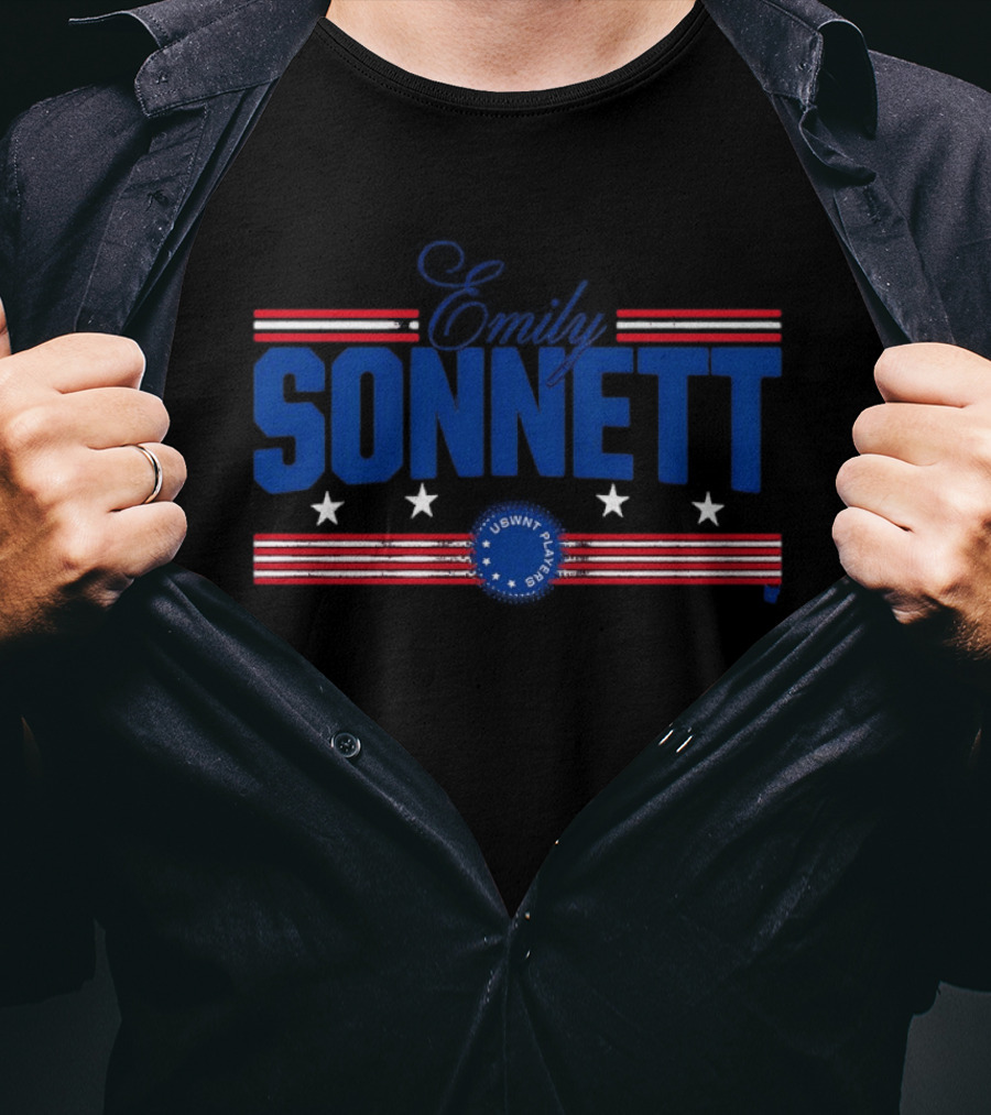 Emily Sonnett USWNT Players Stars Stripes T-Shirt