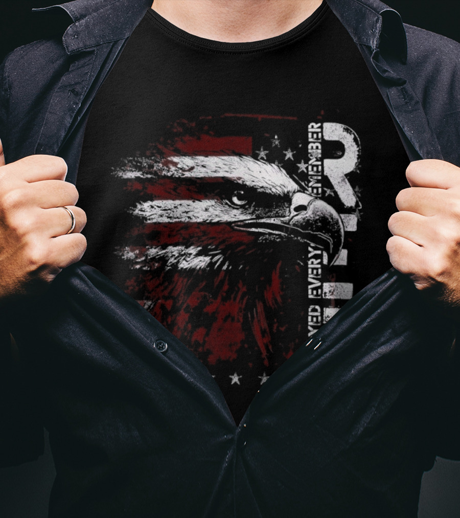 R.E.D. Eagle Deployed Remember Every Friday Honor Veteran Patriot America T-Shirt