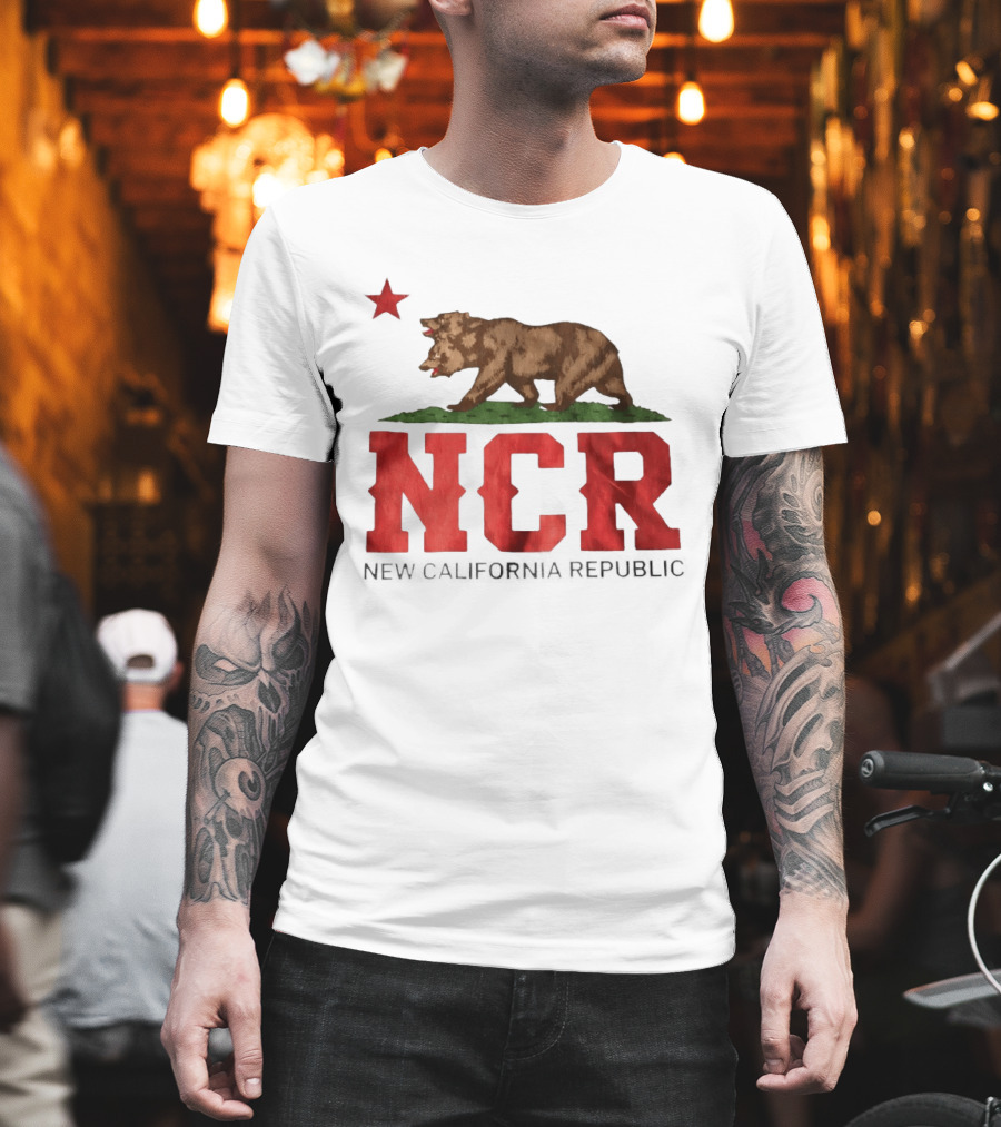 Fallout NCR Bear New California Republic Flag T-Shirt