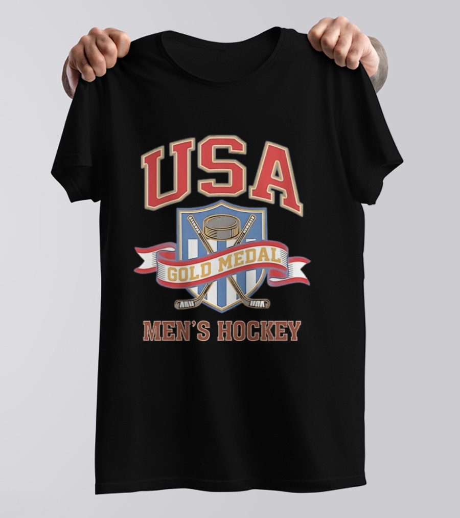 USA Gold Medal Men's Hockey 2026 Milan Cortina Olympics T-Shirt