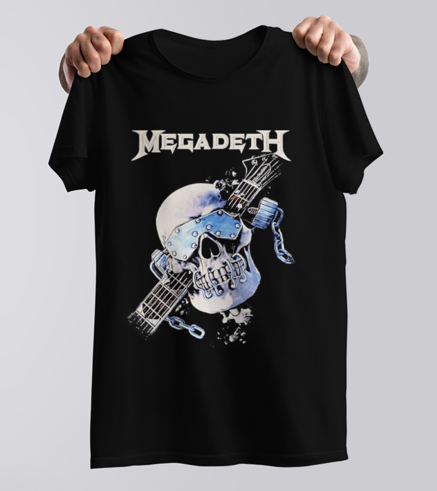 Vic Let There Be Shred Megadeth Canada 2026 Tour Skull Chains Guitar T-Shirt