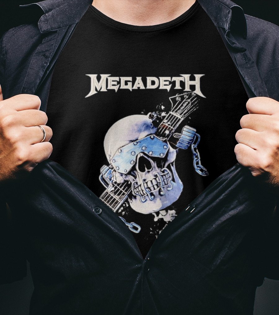 Vic Let There Be Shred Megadeth Canada 2026 Tour Skull Chains Guitar T-Shirt