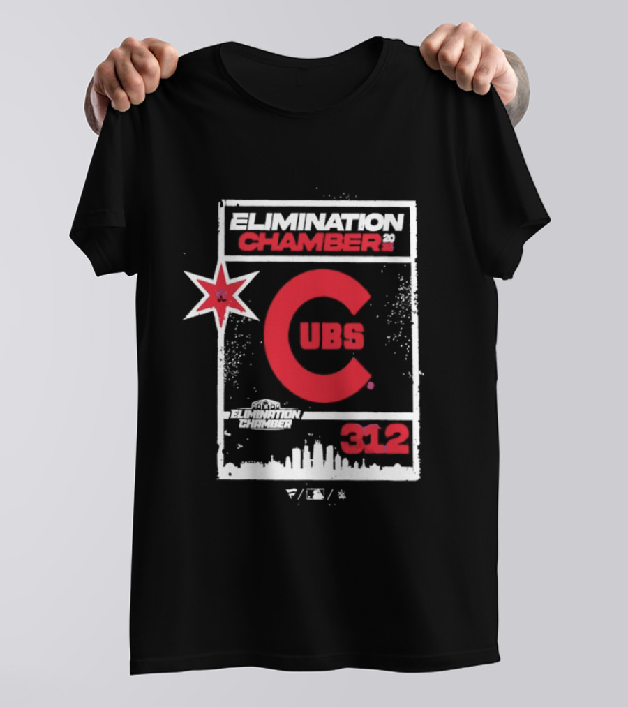 WWE Elimination Chamber 2026 Chicago Cubs Crossover Event T-Shirt
