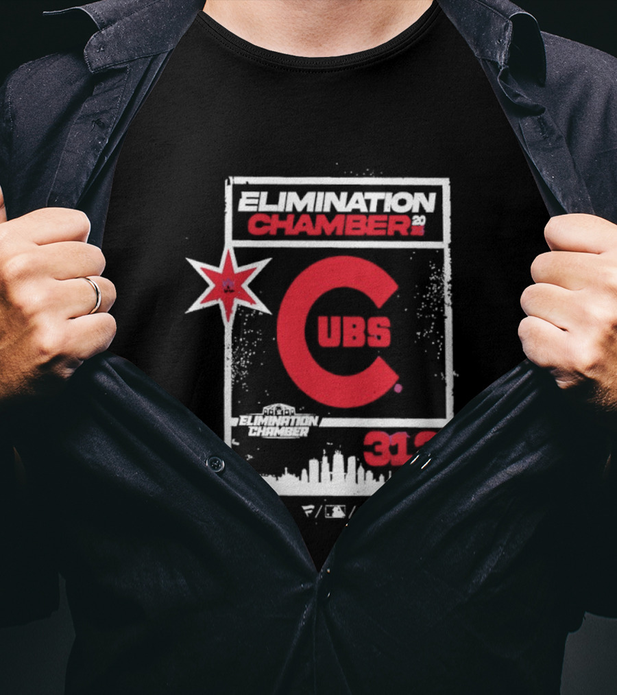 WWE Elimination Chamber 2026 Chicago Cubs Crossover Event T-Shirt