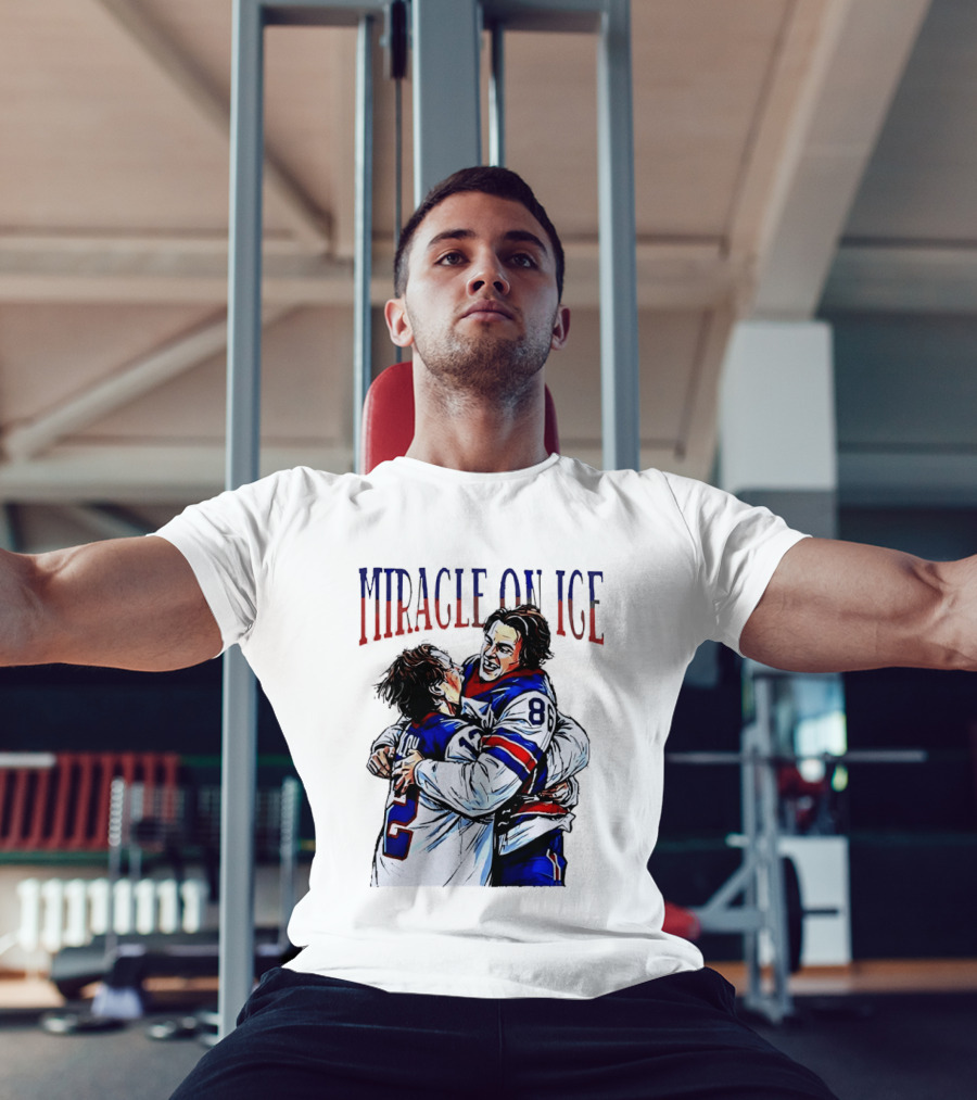 Miracle On ICE Jack Hughes Quinn Hughes USA Olympic Hockey Hug T-Shirt