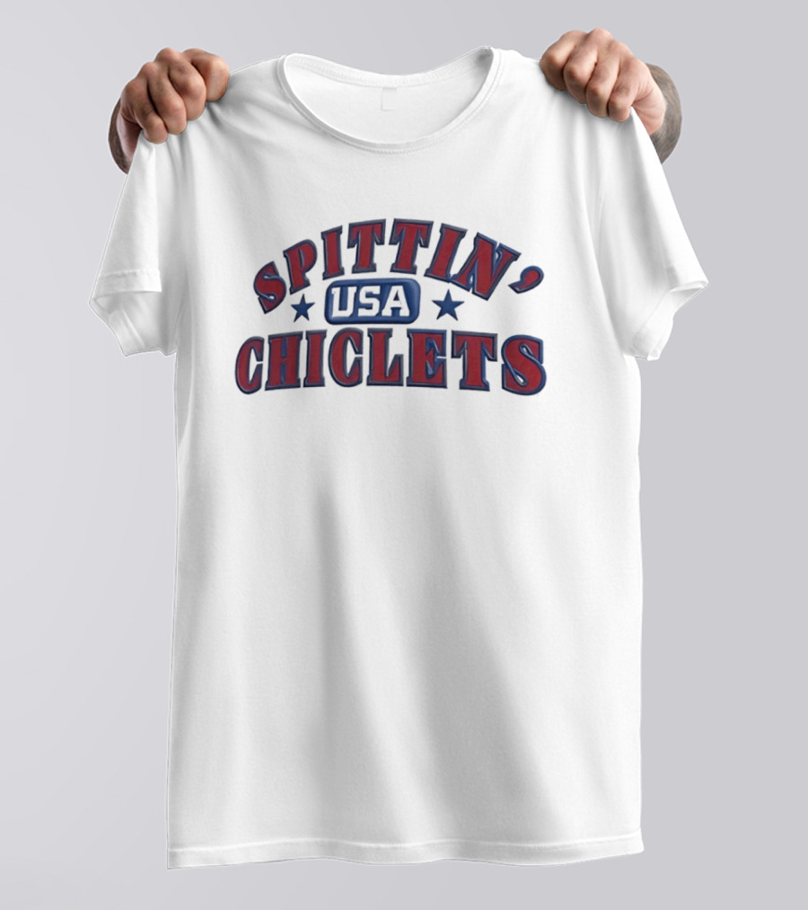 Spittin Chiclets USA Stars Arch Red White Blue T-Shirt