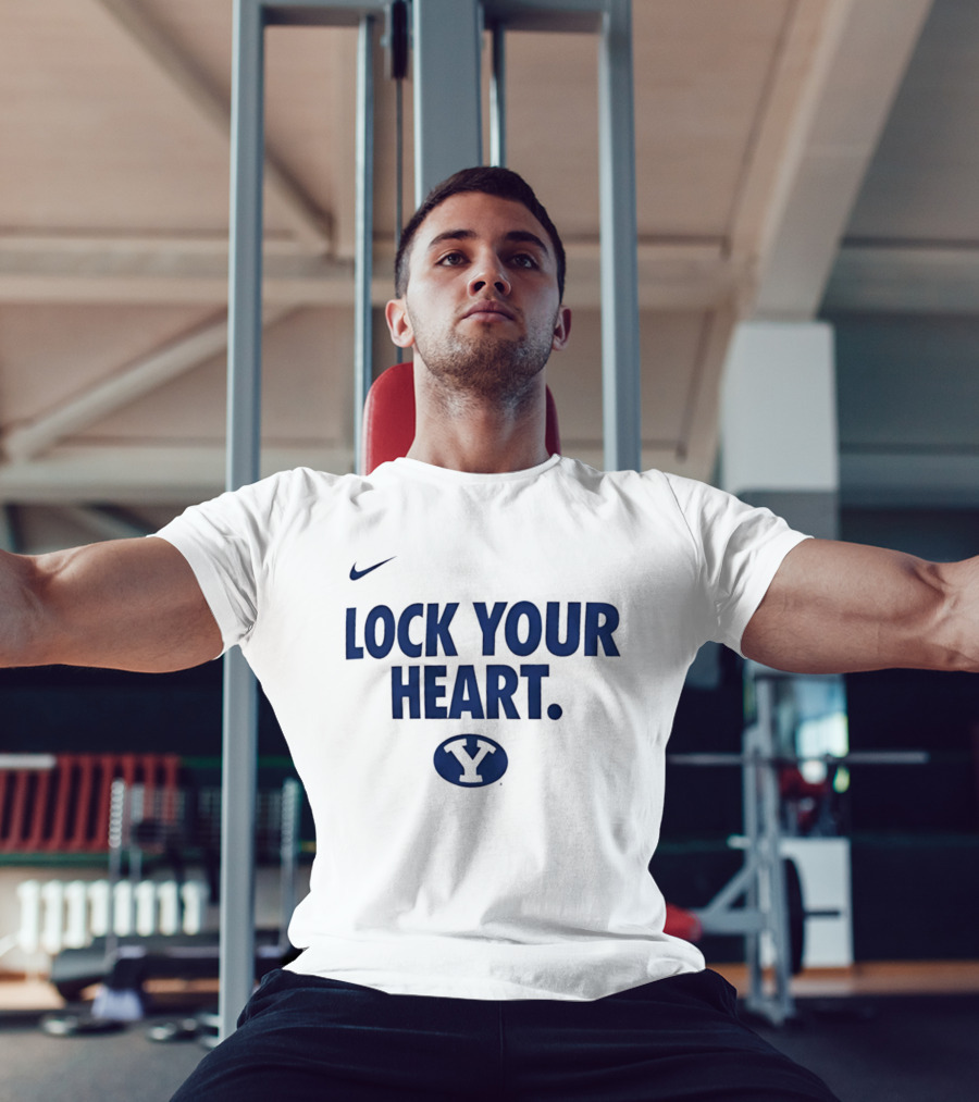 Nike BYU Cougars Lock Your Heart Y T-Shirt