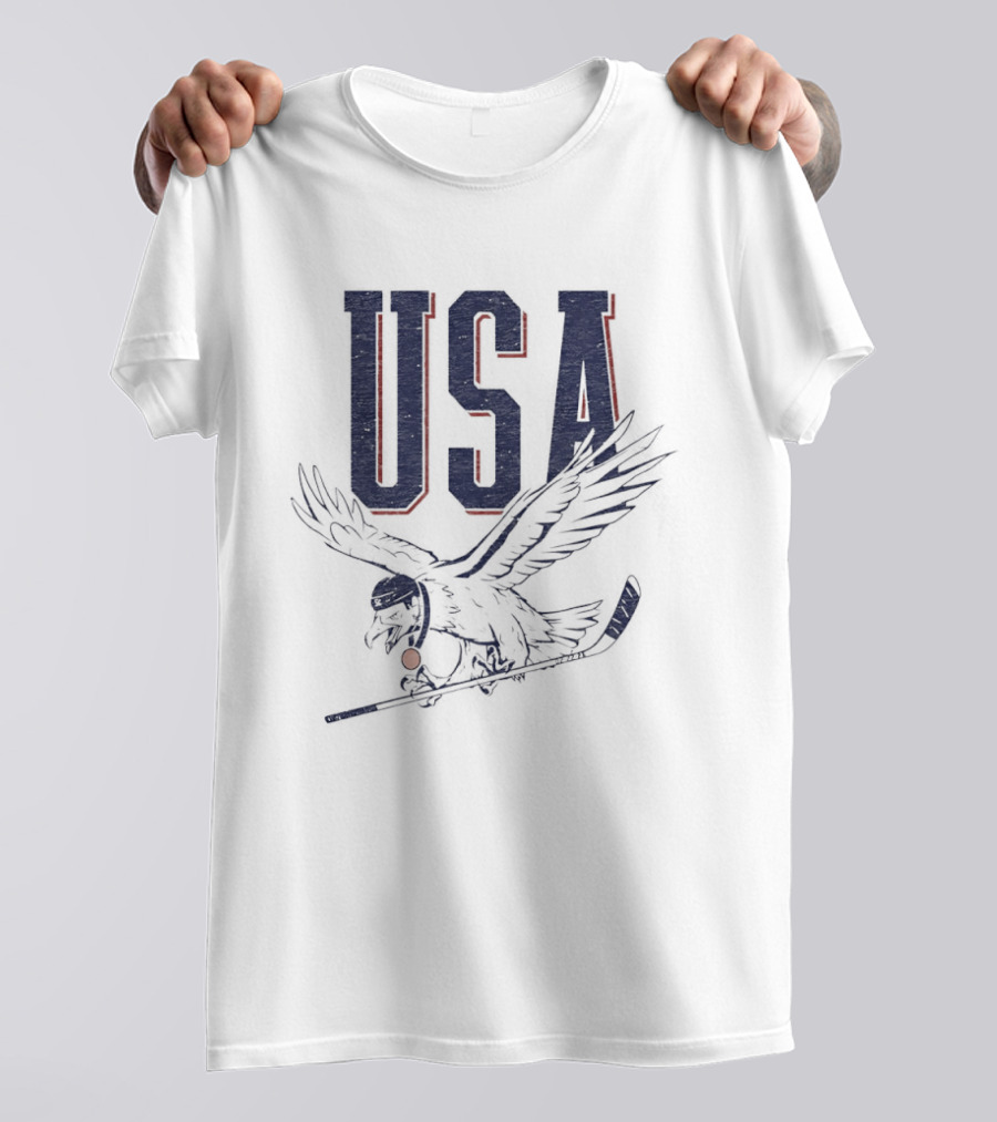 USA Eagle Hockey Stick T-Shirt