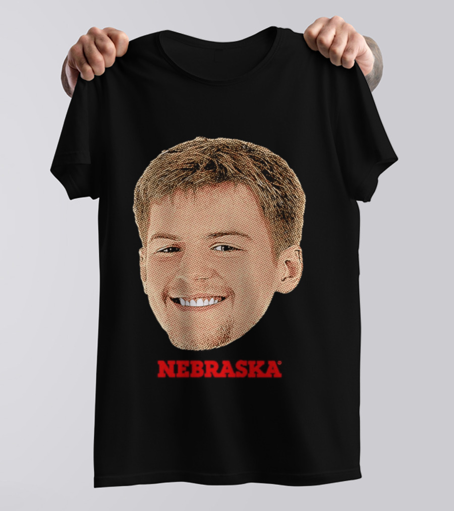 Will Cooper Nebraska Cornhuskers Big Head Image T-Shirt