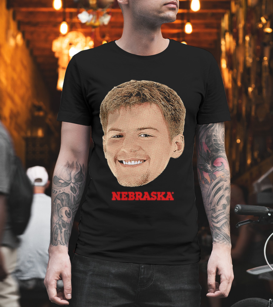 Will Cooper Nebraska Cornhuskers Big Head Image T-Shirt