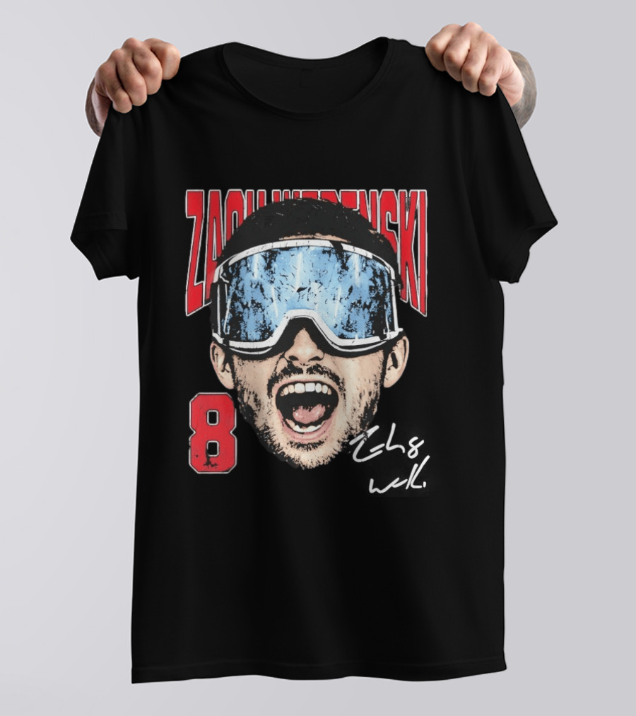 Zach Werenski 8 Columbus Blue Jackets Goggles Fan Favorite T-Shirt