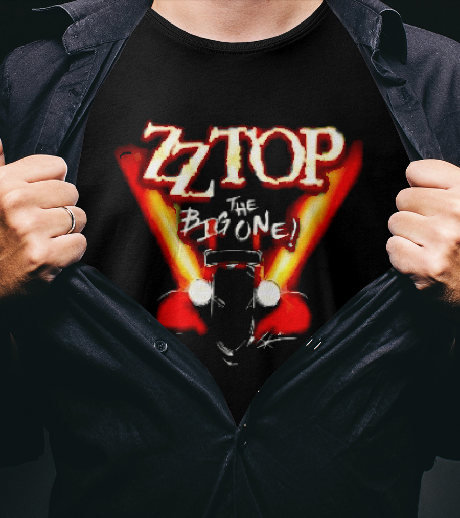 ZZ Top The Big One Baseball Bat Crossed Lights T-Shirt