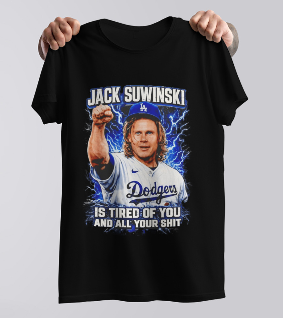 Jack Suwinski Dodgers Inspired Lightning T-Shirt