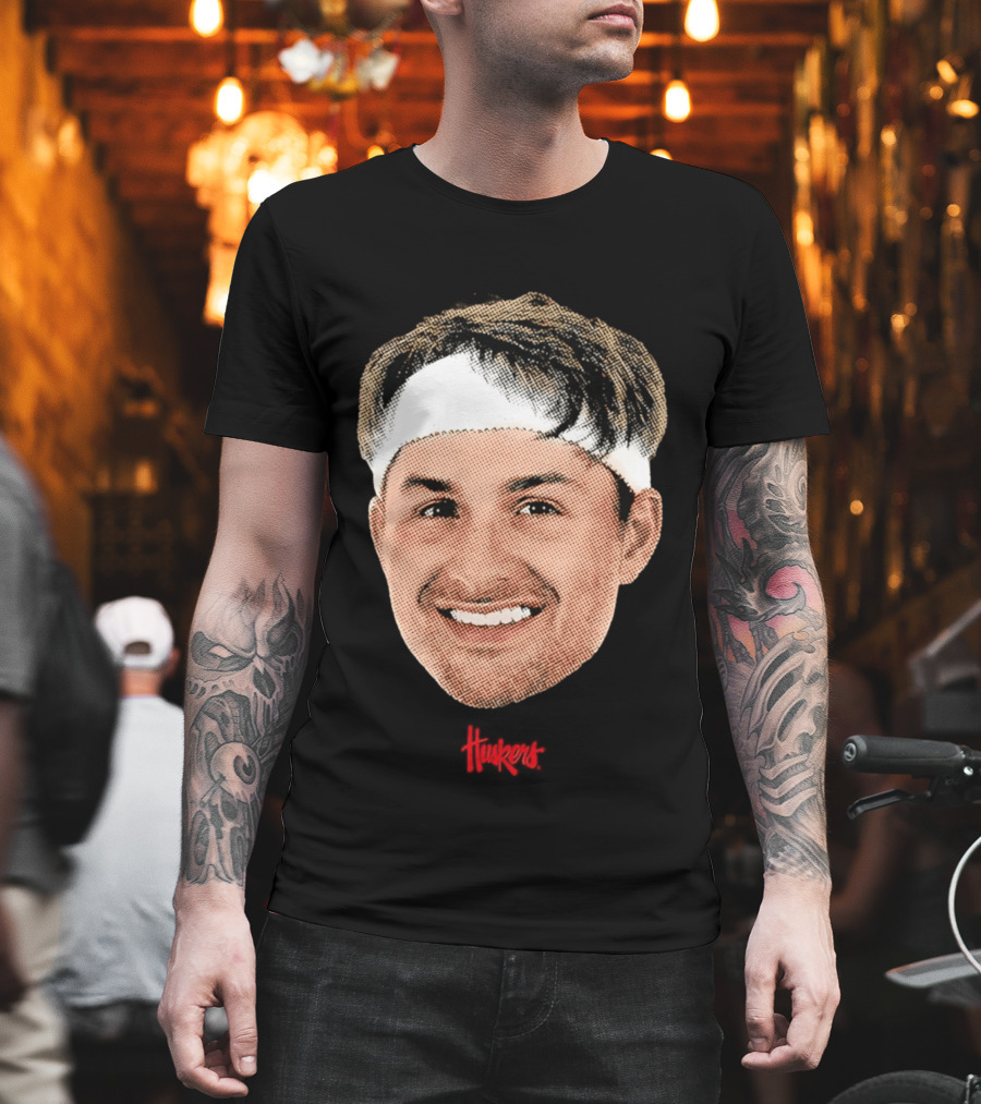 Samuel Hoiberg Nebraska Cornhuskers Big Head Unisex Basketball Fan T-Shirt