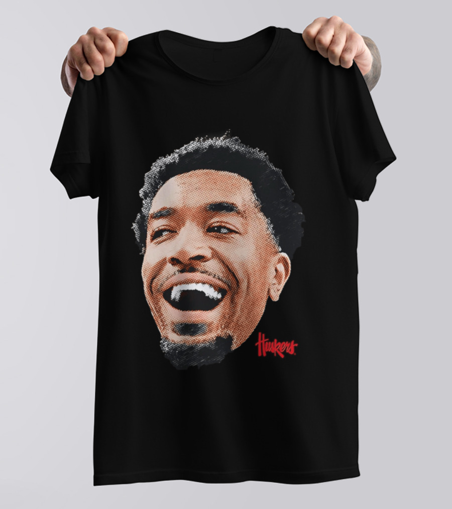Jamarques Lawrence Nebraska Cornhuskers Player Big Head Huskers T-Shirt