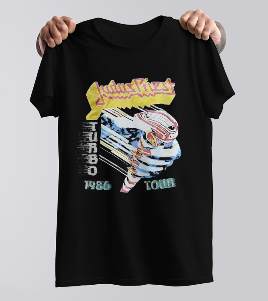 Judas Priest Turbo 1986 Tour Vintage Rock Music Memorabilia T-Shirt