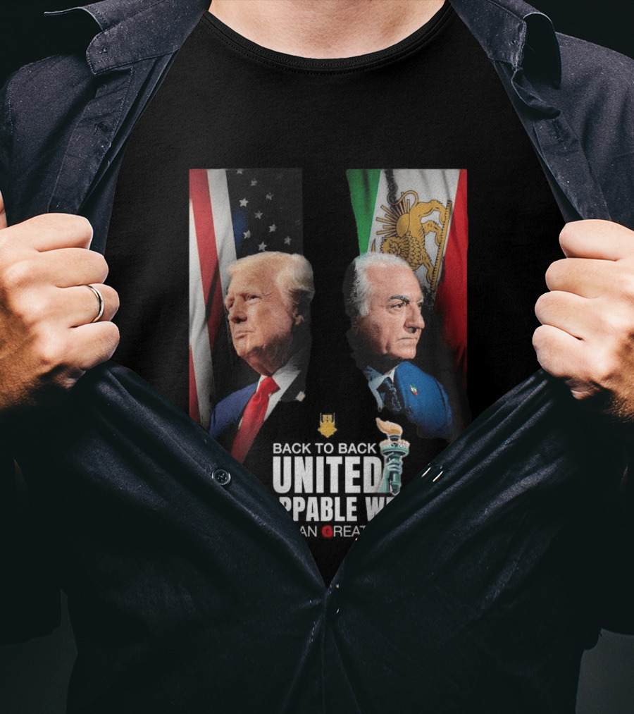 Thank You Trump United Unstoppable We Are Make Iran Great Again American And Iranian Flags T-Shirt