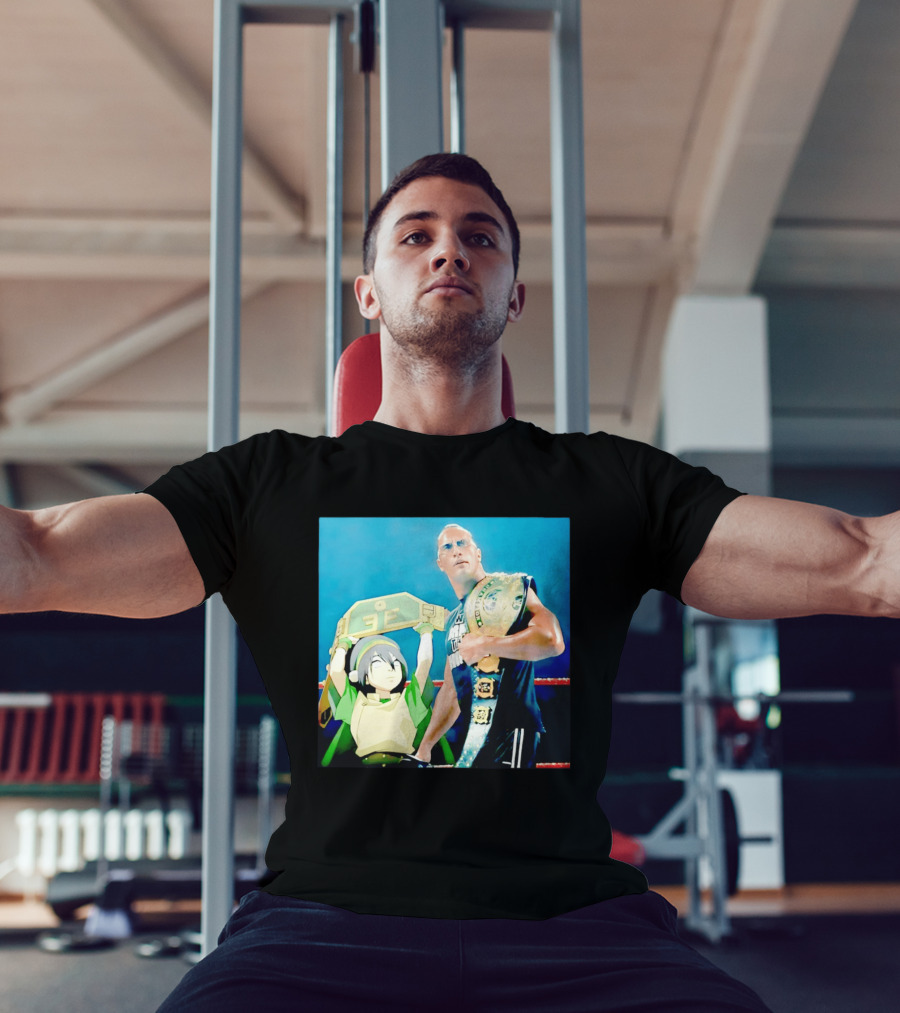 Dwayne The Rock Johnson Meets The Boulder Avatar Crossover Scene T-Shirt