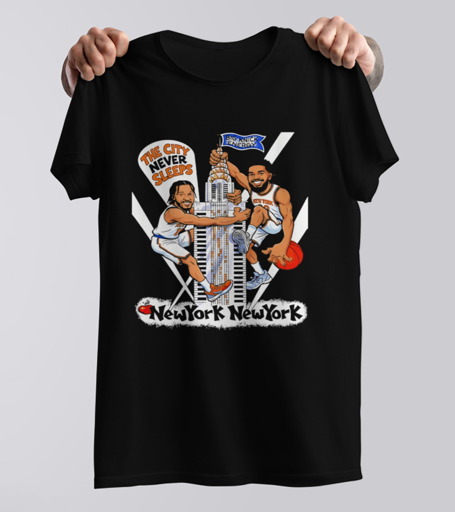 The City Never Sleeps New York New York Knicks T-Shirt