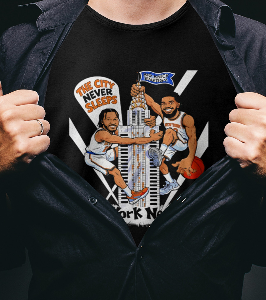 The City Never Sleeps New York New York Knicks T-Shirt