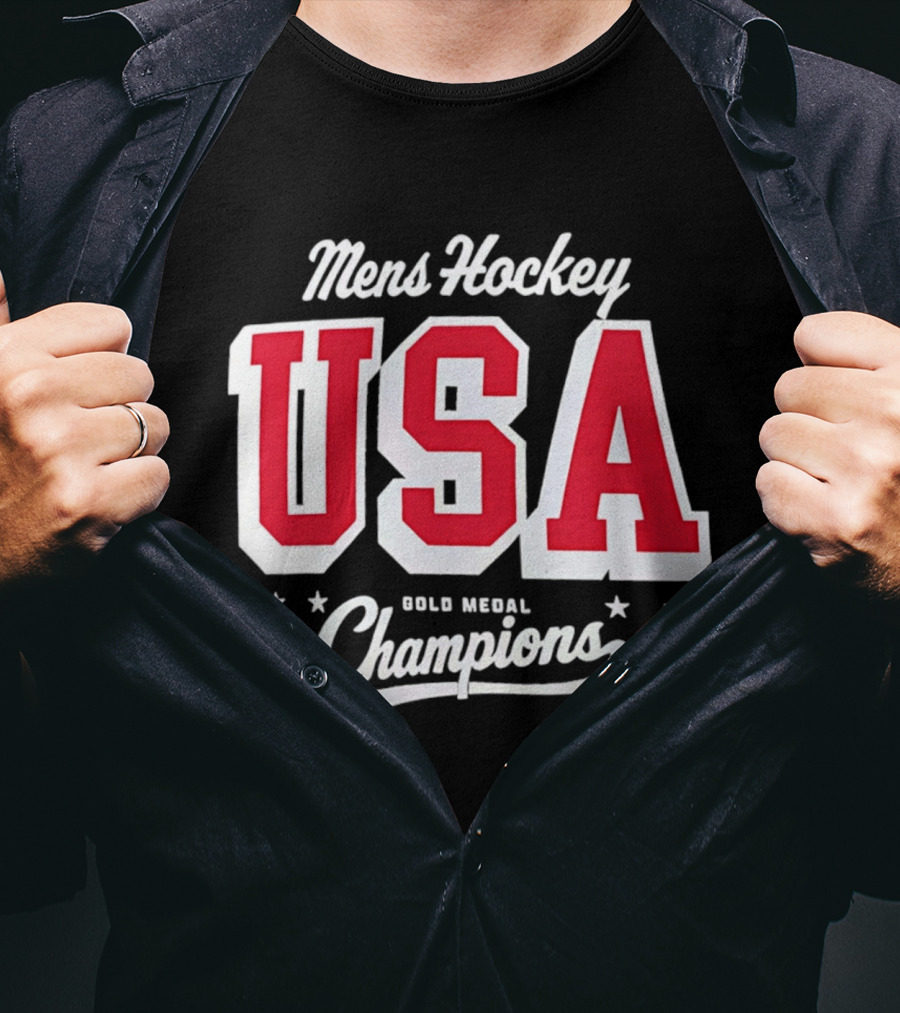 USA Mens Hockey Gold Medal Champions 2026 Winter Olympics T-Shirt