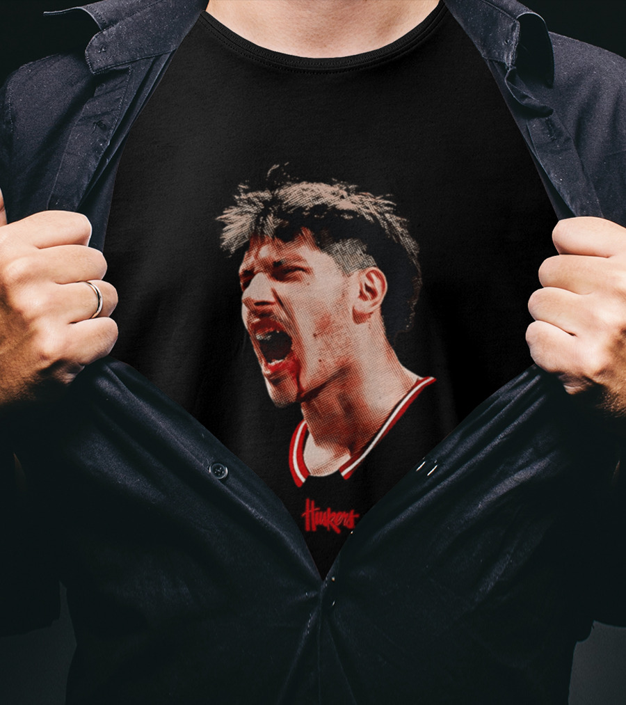 Berke Buyuktuncel Nebraska Cornhuskers Big Head Red Uniform T-Shirt