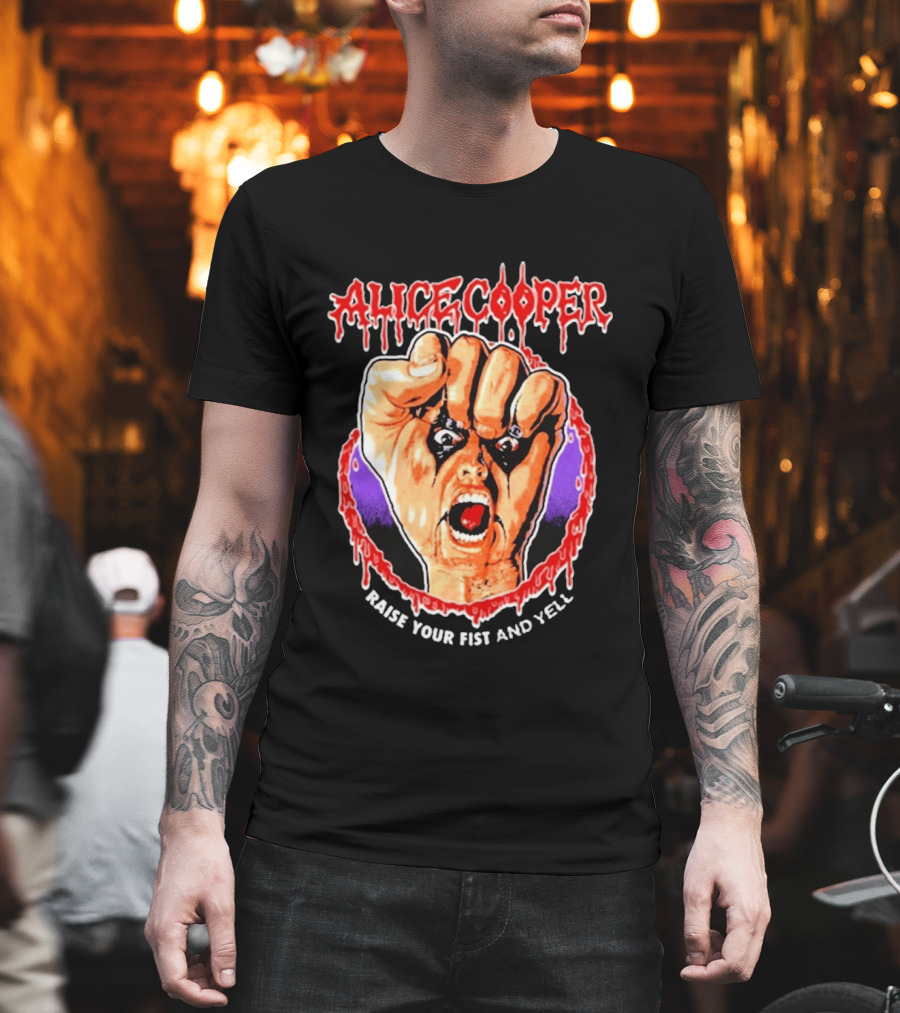 Alice Cooper Raise Your Fist And Yell Horror T-Shirt