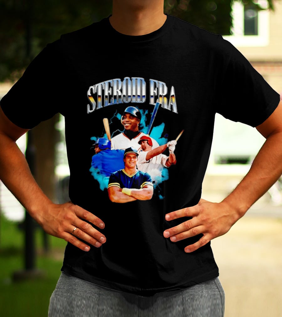Barry Bonds Mark McGwire Jose Canseco Steroid Era Baseball Legends T-Shirt