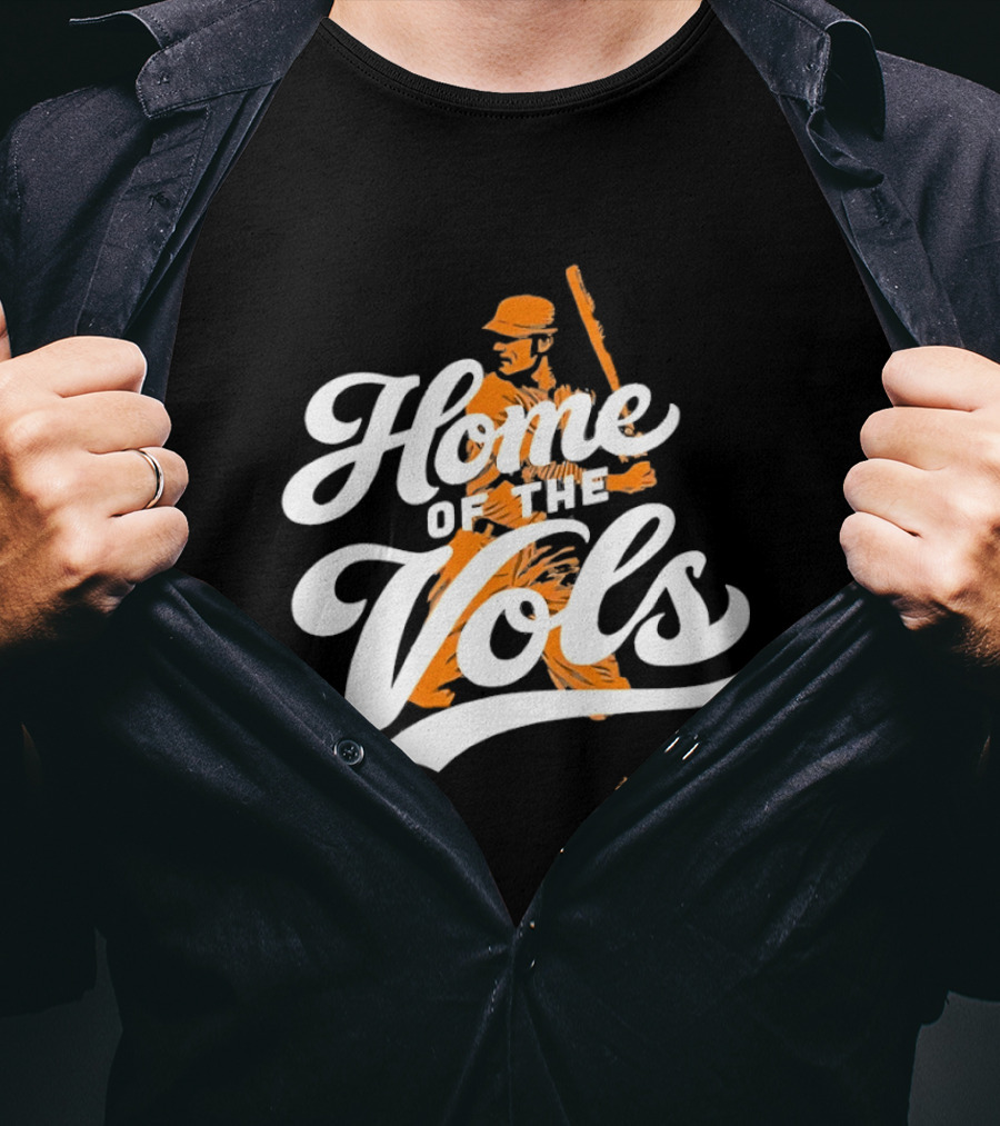 Home Of The Vols Tennessee Baseball Player T-Shirt