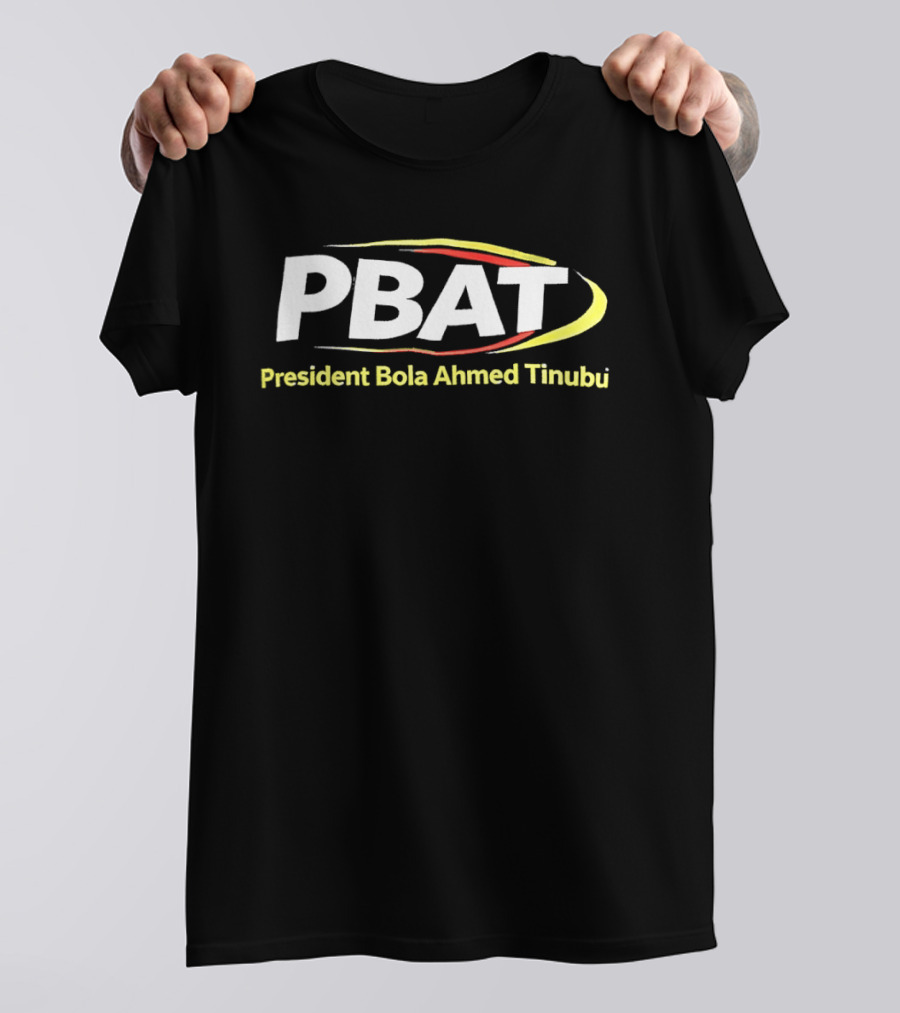 PBAT President Bola Ahmed Tinubu Red Yellow Swoosh T-Shirt