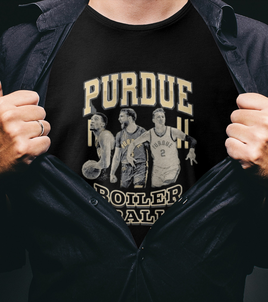 Purdue Boiler Ball Basketball Players Team Spirit T-Shirt