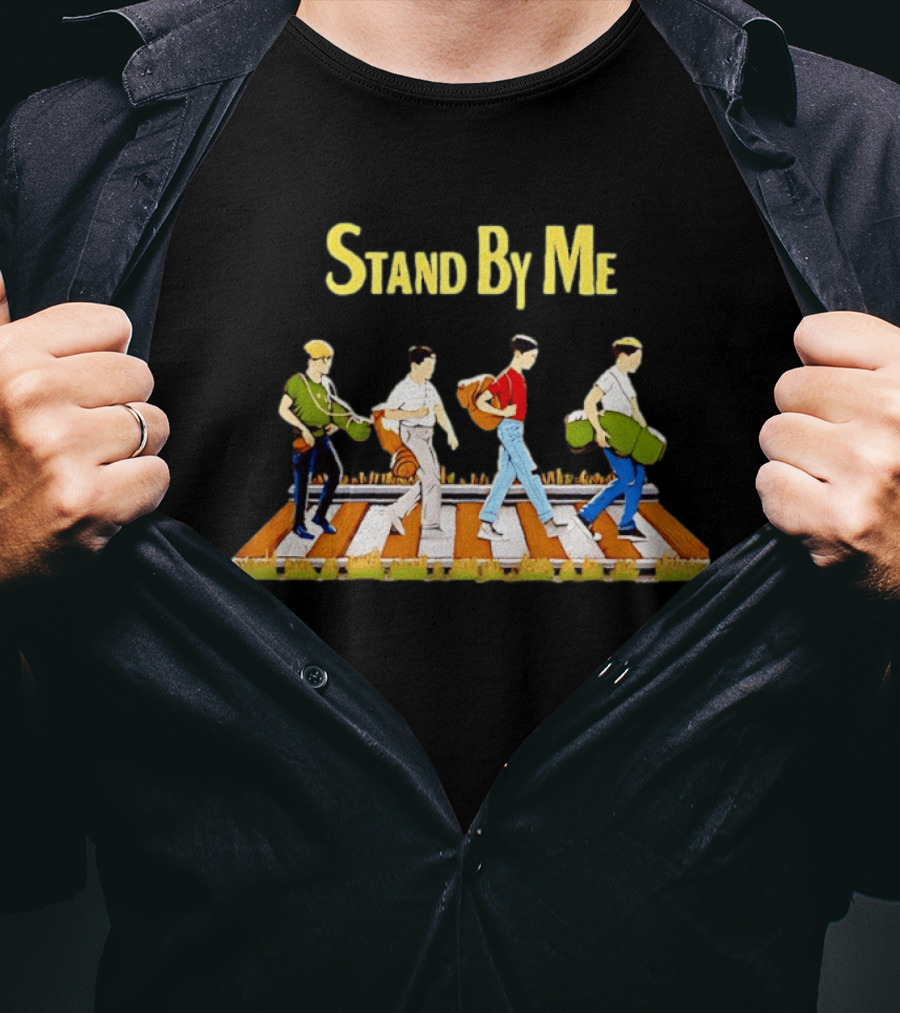 Stand By Me Movie Walking Across Train Tracks Scene Characters T-Shirt